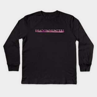 Shadowhunters logo (pink watercolour) / The Mortal Instruments - Clary, Alec, Jace, Izzy, Magnus - Malec - Parabatai - rune Kids Long Sleeve T-Shirt